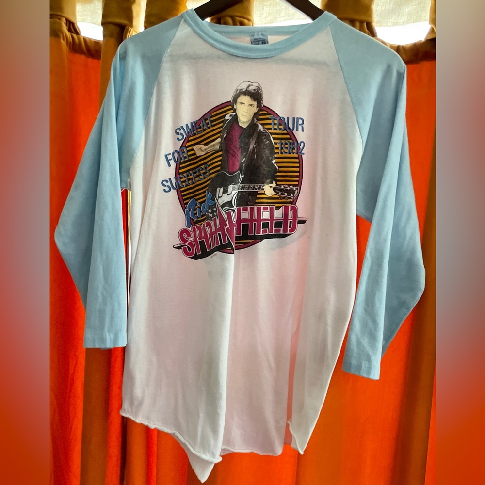 100% Authentic Vintage Rick Springfield 3/4 Sleeve 1984 Tour Shirt - Size XL